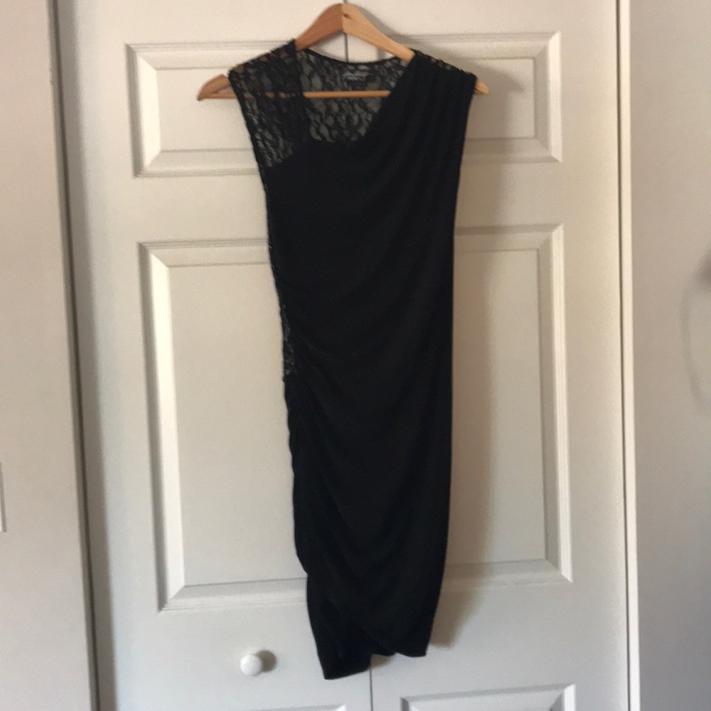 Black lace back dress